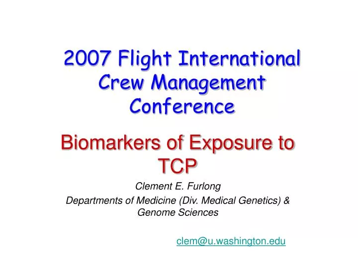 2007 flight international crew management conference