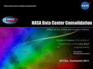 NASA Data Center Consolidation
