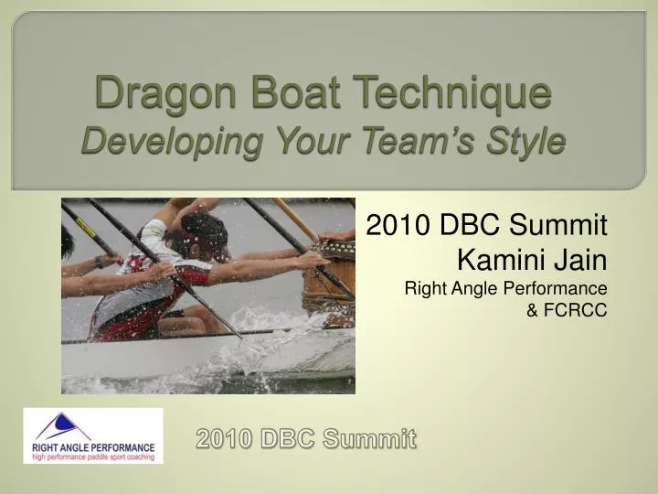 dragon boat technique developing your team s style