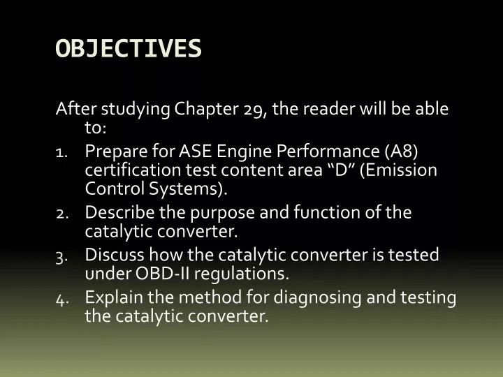 objectives