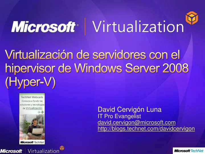 virtualizaci n de servidores con el hipervisor de windows server 2008 hyper v