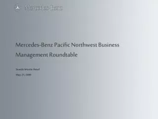 Mercedes-Benz Pacific Northwest Business Management Roundtable
