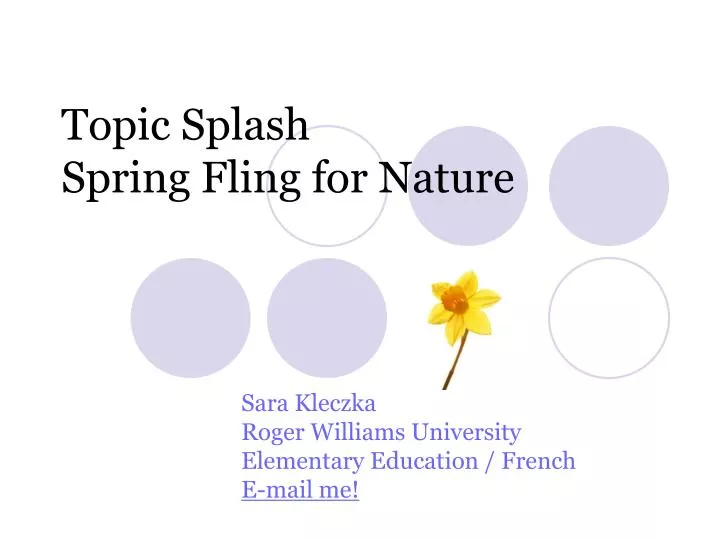 topic splash spring fling for nature
