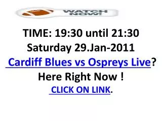 Cardiff Blues vs Ospreys Live Stream Link Rugby HD LV Cup