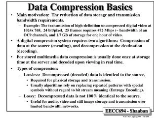 Data Compression Basics