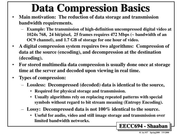 data compression basics