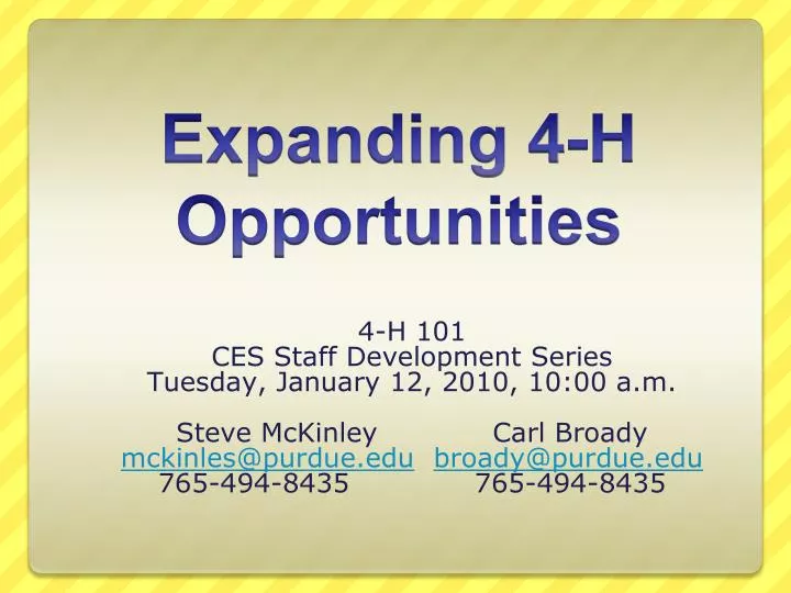 expanding 4 h opportunities
