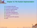 Chapter 12: File System Implementation - slide 1