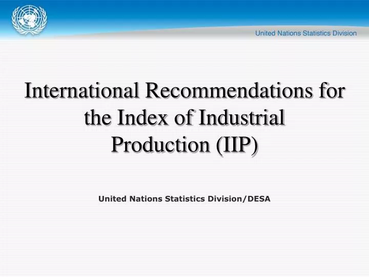united nations statistics division desa