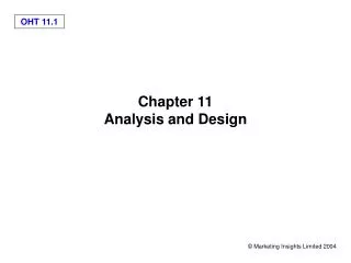Chapter 11 Analysis and Design