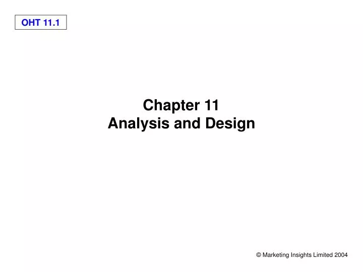 chapter 11 analysis and design