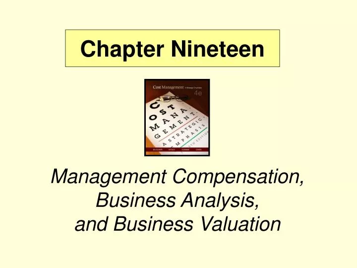 management compensation business analysis and business valuation