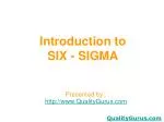 Introduction to SIX - SIGMA - slide 1