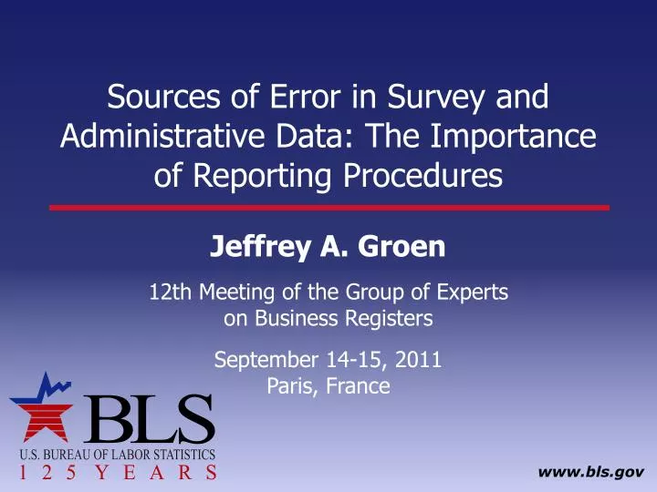sources of error in survey and administrative data the importance of reporting procedures