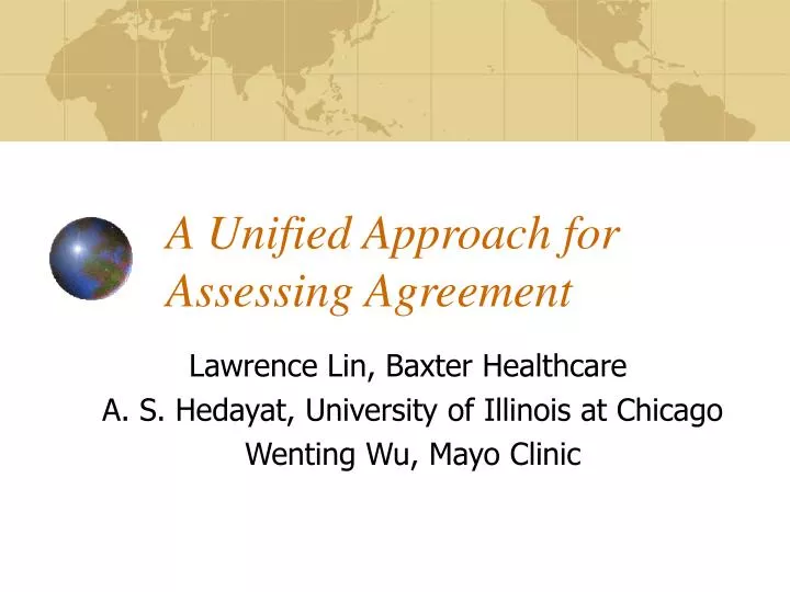 a unified approach for assessing agreement