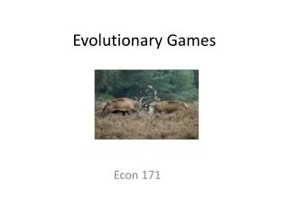 Evolutionary Games