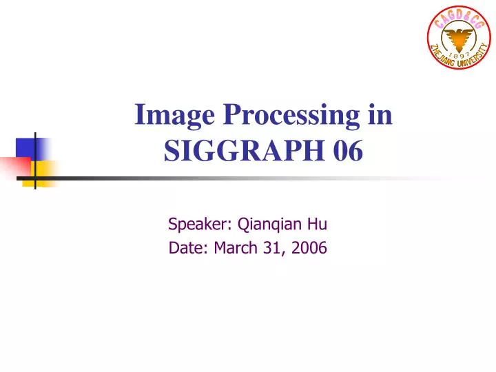 image processing in siggraph 06
