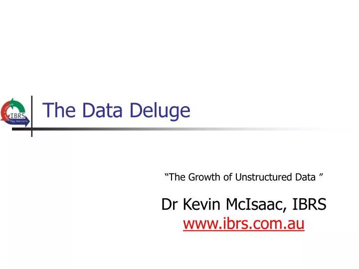 the data deluge