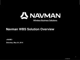Navman WBS Solution Overview