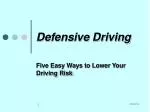 Five Essential Tips for Defensive Driving to Reduce Your Risk - slide 1