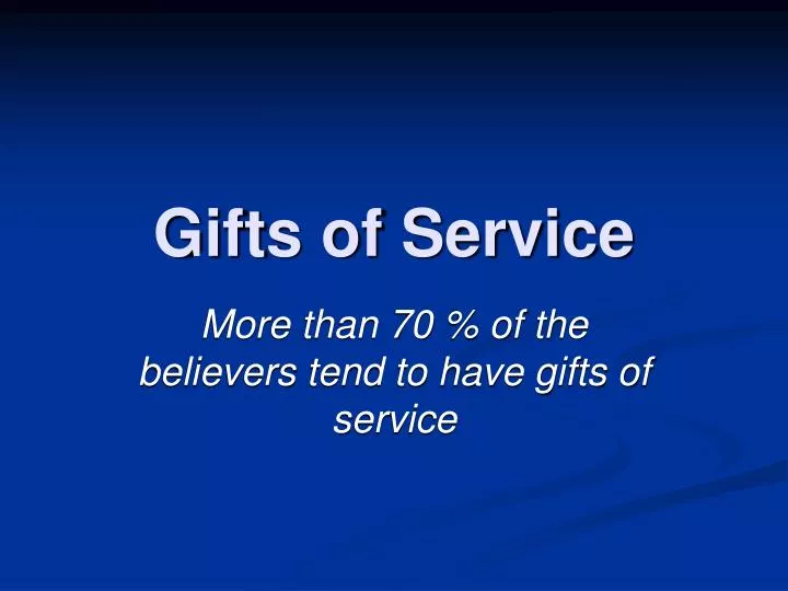 gifts of service