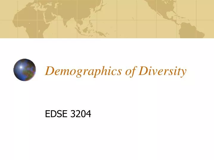 demographics of diversity