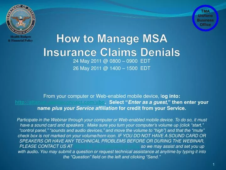 how to manage msa insurance claims denials