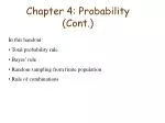 Chapter 4: Probability (Cont.) - slide 1