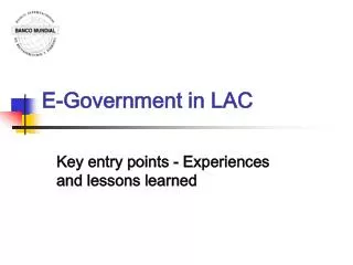 E-Government in LAC