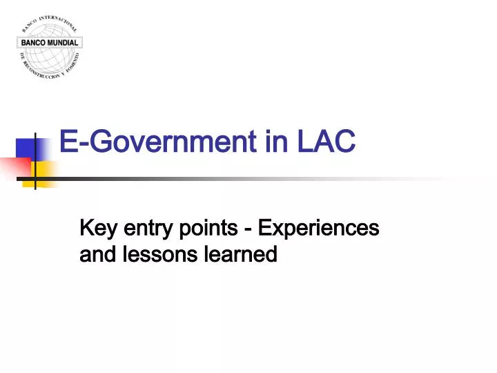 e government in lac