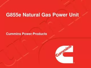 G855e Natural Gas Power Unit