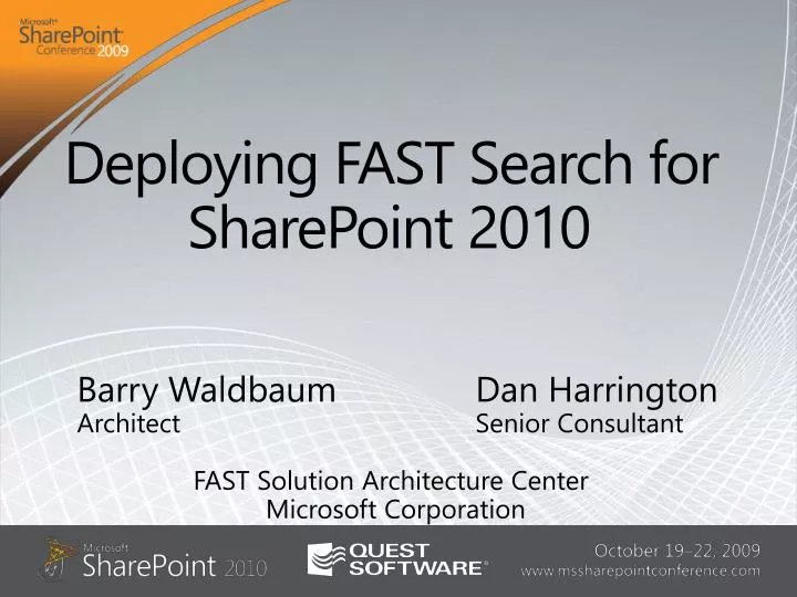 deploying fast search for sharepoint 2010