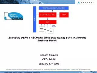 Extending OSFM &amp; ASCP with Triniti Data Quality Suite to Maximize Business Benefit