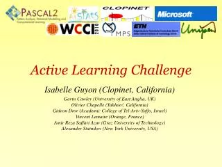 Active Learning Challenge