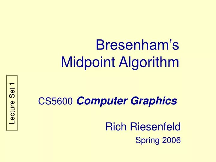 bresenham s midpoint algorithm