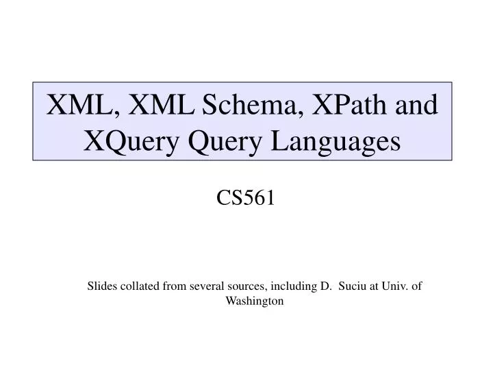 xml xml schema xpath and xquery query languages