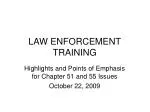 LAW ENFORCEMENT TRAINING - slide 1