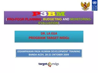p 3 b m pro poor planning budgeting and monitoring evaluation