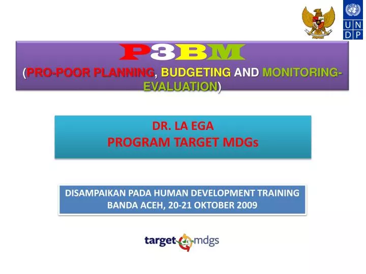 p 3 b m pro poor planning budgeting and monitoring evaluation
