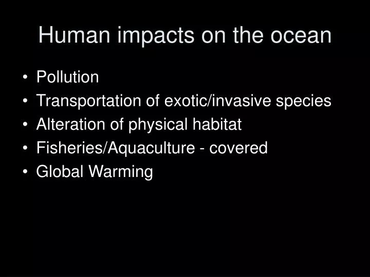 human impacts on the ocean