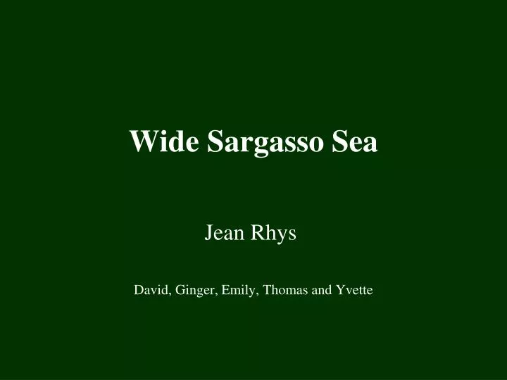 wide sargasso sea
