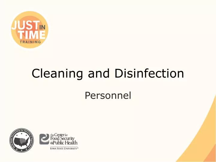 cleaning and disinfection