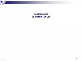 CAPITULO III LA COMPETENCIA