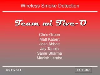 Wireless Smoke Detection