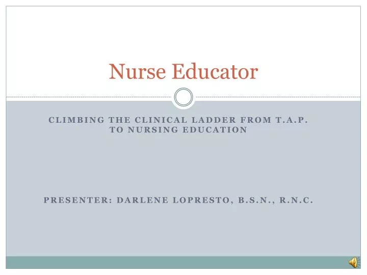 nurse educator