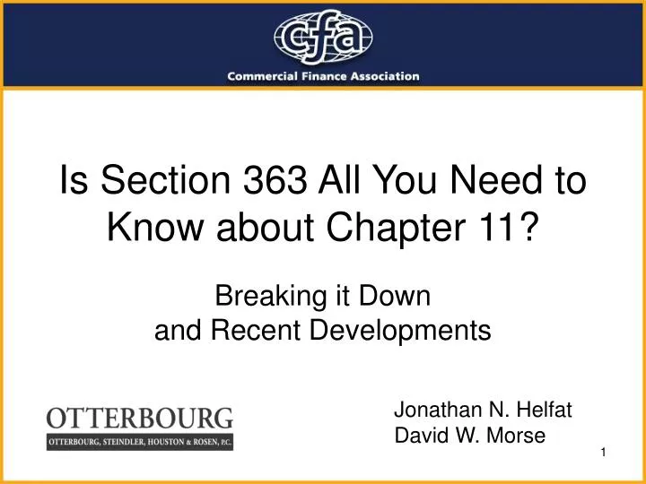 is section 363 all you need to know about chapter 11