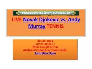 A. Murray vs N. Djokovic Live Stream Final HD Tennis TV