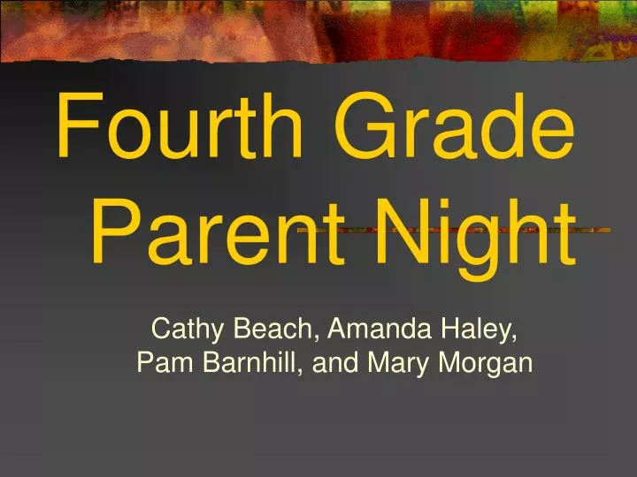 fourth grade parent night