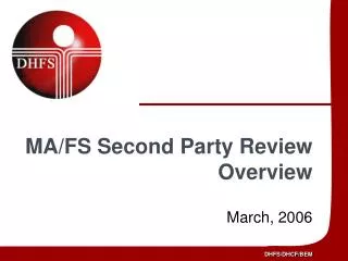 MA/FS Second Party Review Overview
