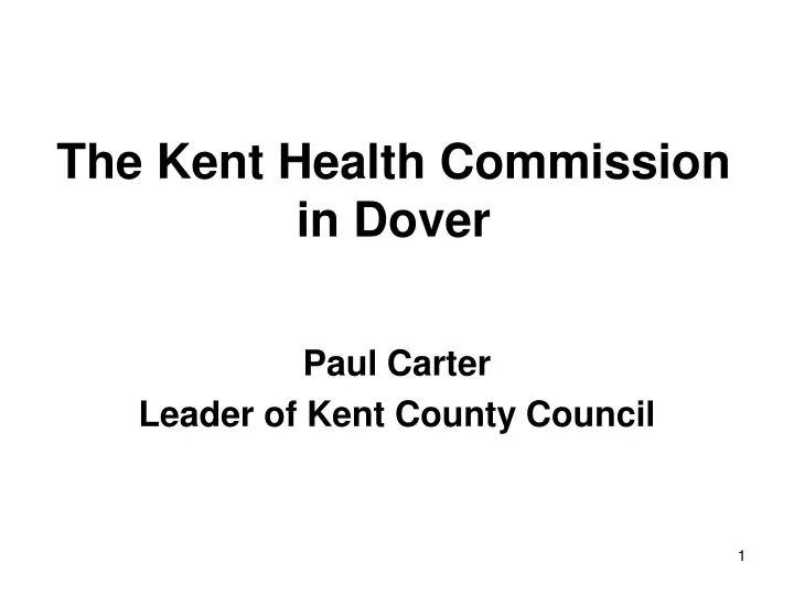 the kent health commission in dover